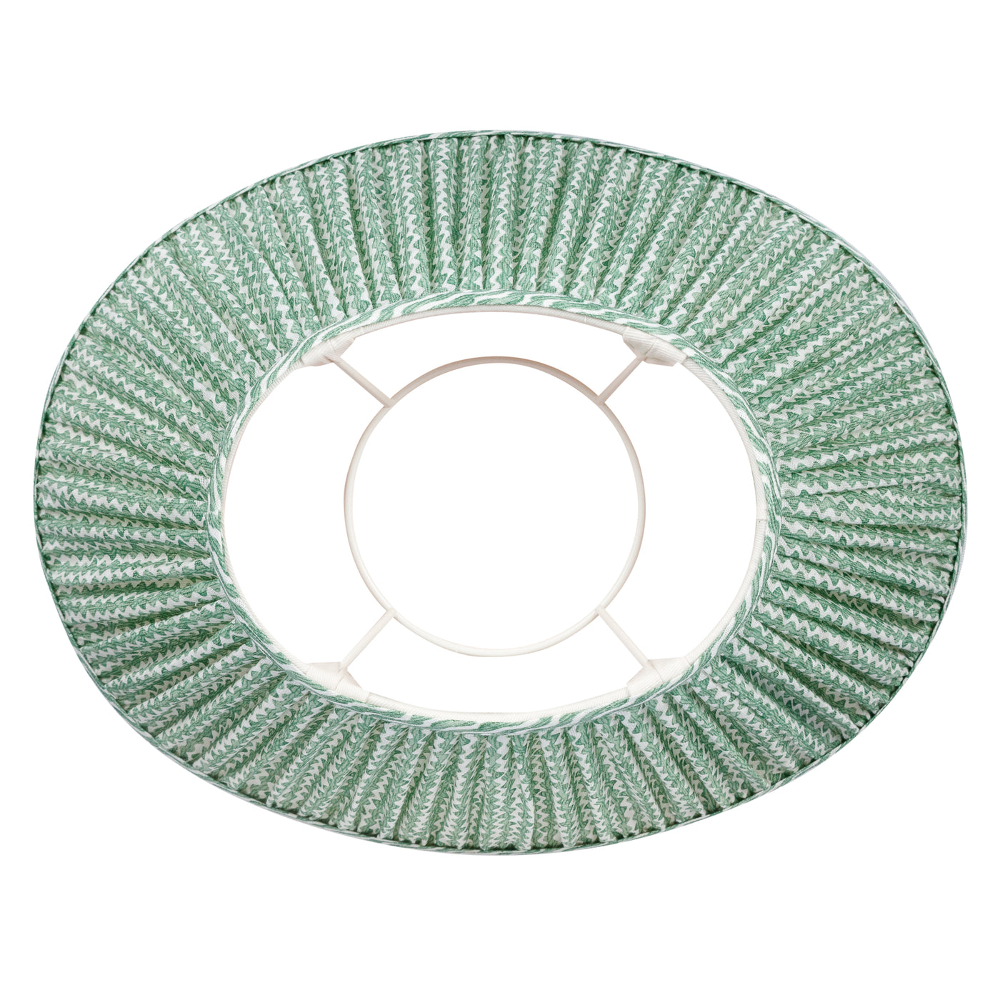 16" Oval Fermoie Lampshade - Popple in Green | Newport Lamp And Shade | Located in Newport, RI