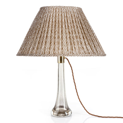 Oval Fermoie Lampshade - Popple in Nut Brown | Newport Lamp And Shade | Located in Newport, RI