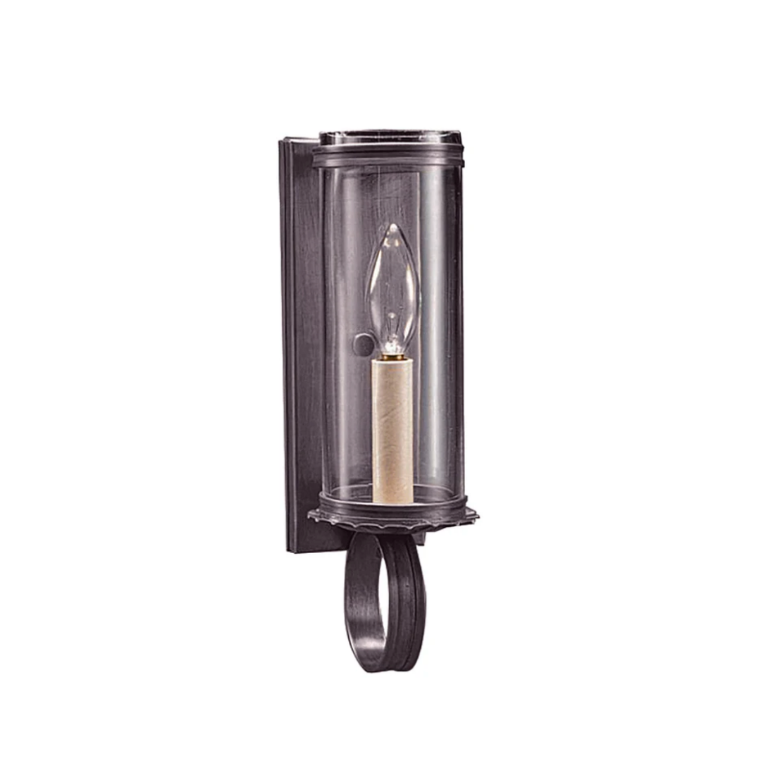 Sconce 115 in Dark Brass with Clear Glass by Northeast Lantern - Newport Lamp & Shade Company