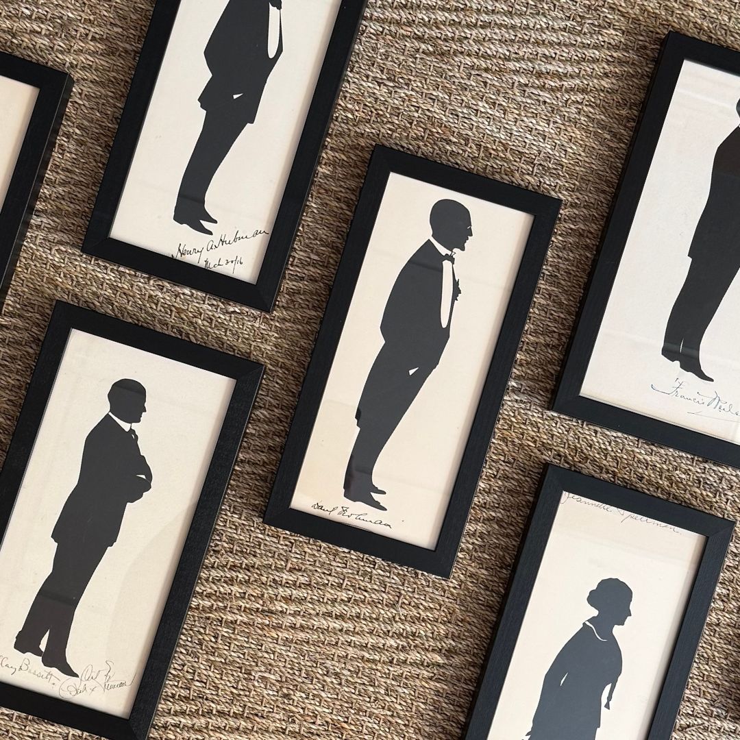 Set of Seven Silhouettes of Parsonages in the Arts Community by Beatrix Sherman