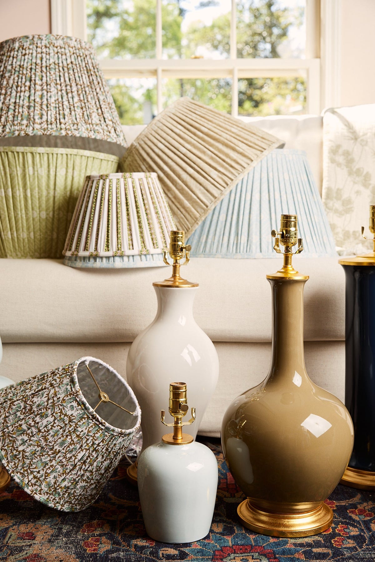 Sadie Ceramic Table Lamp in Bone