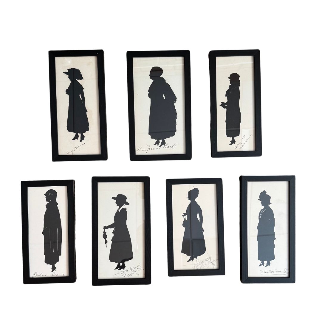 Set of Seven Silhouettes of Actresses III by Beatrix Sherman