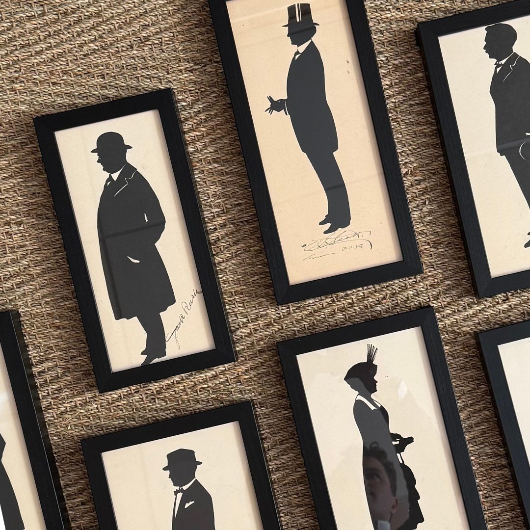 Set of Eight Artists & Writers Silhouettes by Beatrix Sherman