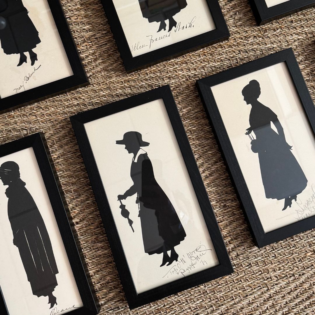 Set of Seven Silhouettes of Actresses III by Beatrix Sherman