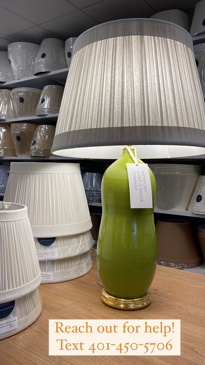 Amelia Lampshade in Off-White Linen | Newport Lamp And Shade | Located in Newport, RI