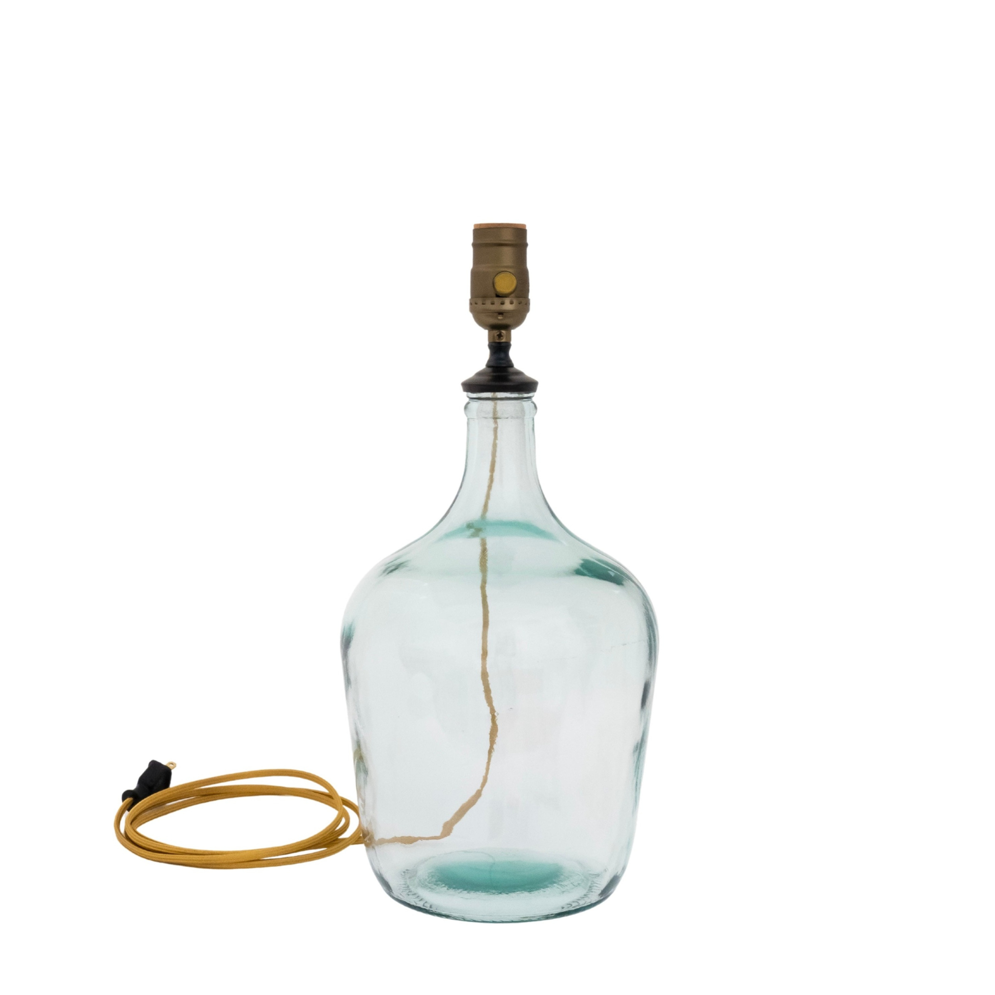 A Recycled Glass Bottle, now mounted as a table lamp | Newport Lamp And Shade | Located in Newport, RI