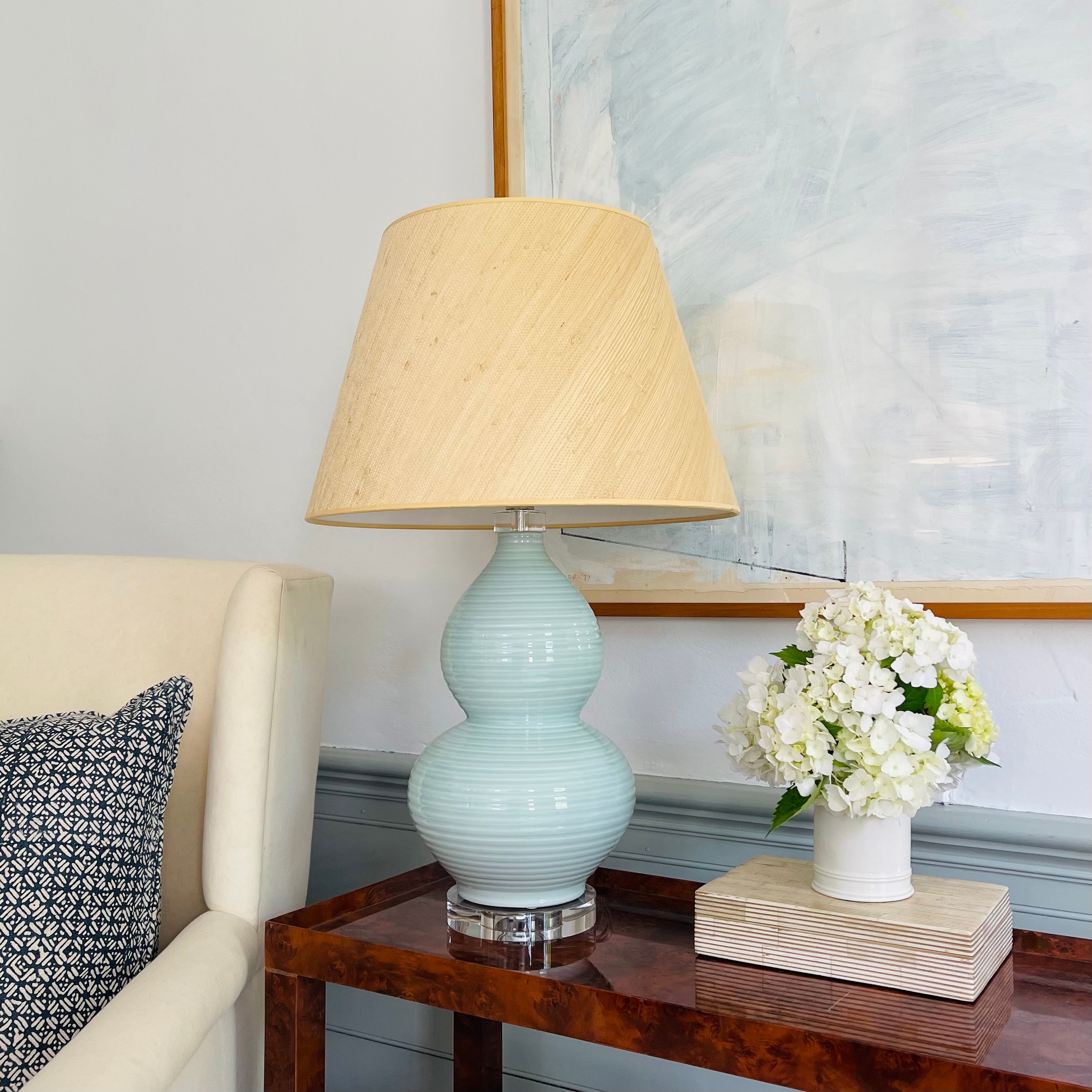 Capri Table Lamp in Pale Blue