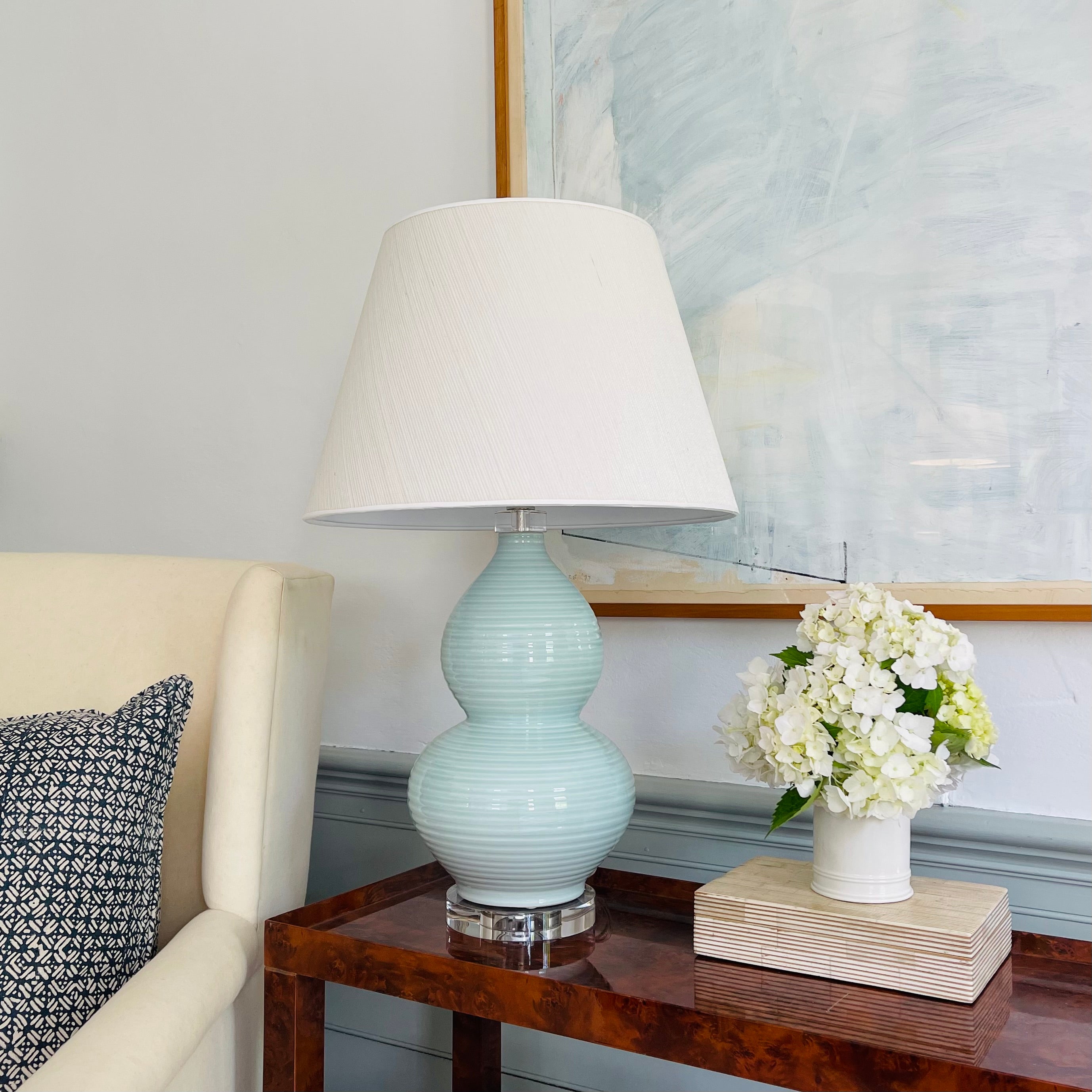 Capri Table Lamp in Pale Blue