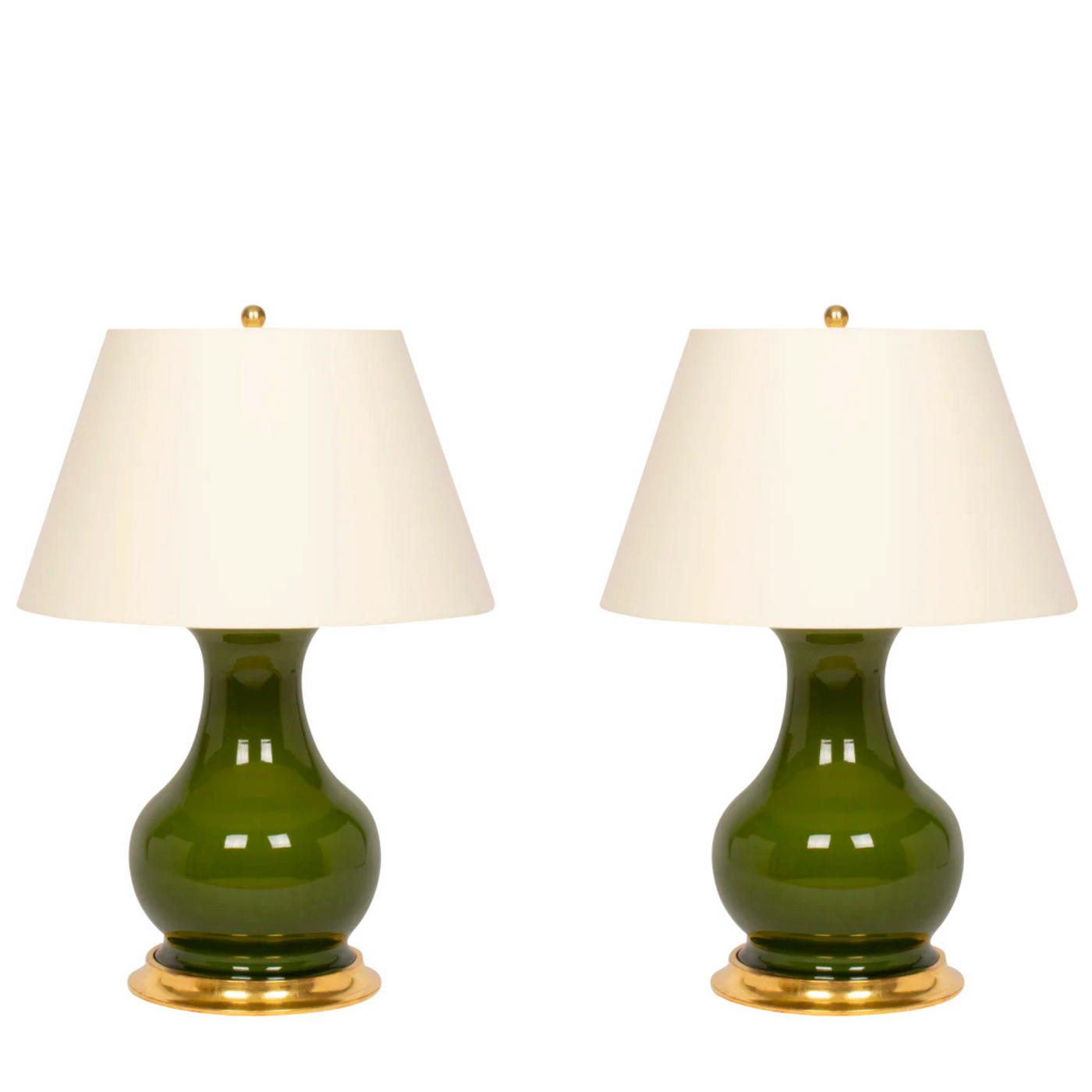 A Pair of Large Hann Table Lamps in Spruce by Christopher Spitzmiller | Newport Lamp And Shade | Located in Newport, RI