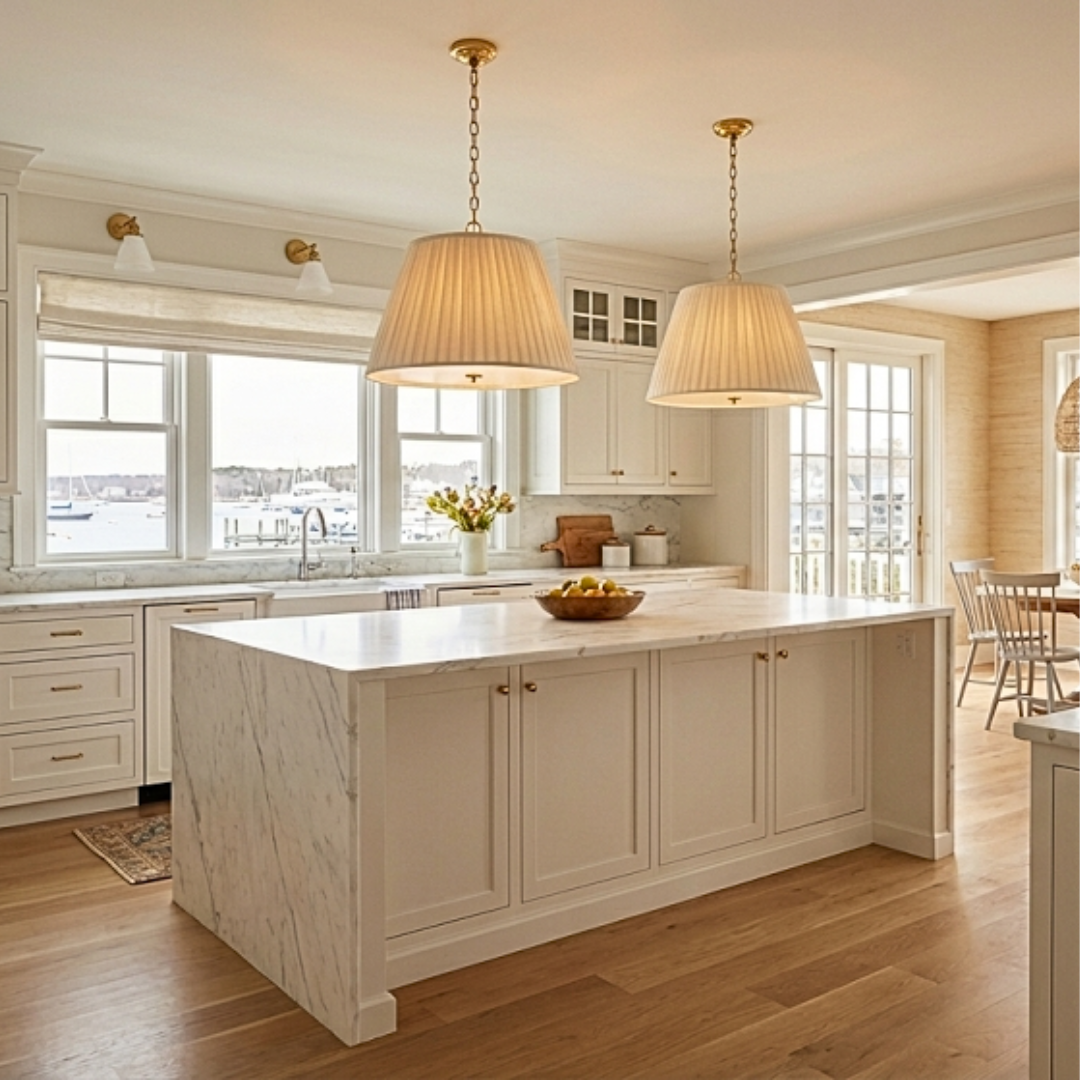 Emlyn Pleated Lampshade Pendant with Customer's Own Material - Newport Lamp & Shade Company