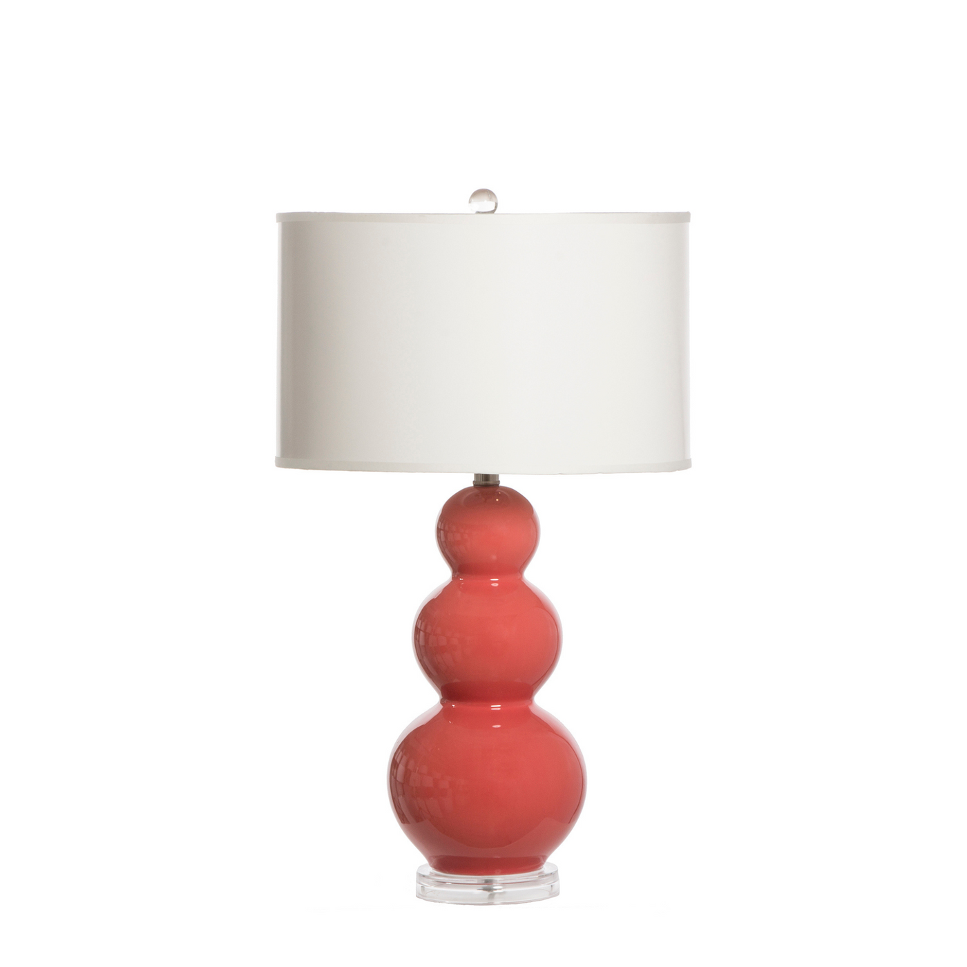 Courtney Table Lamp in Coral | Newport Lamp And Shade | Located in Newport, RI