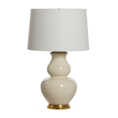  Luna Table Lamp in French Canvas | Newport Lamp And Shade | Located in Newport, RI