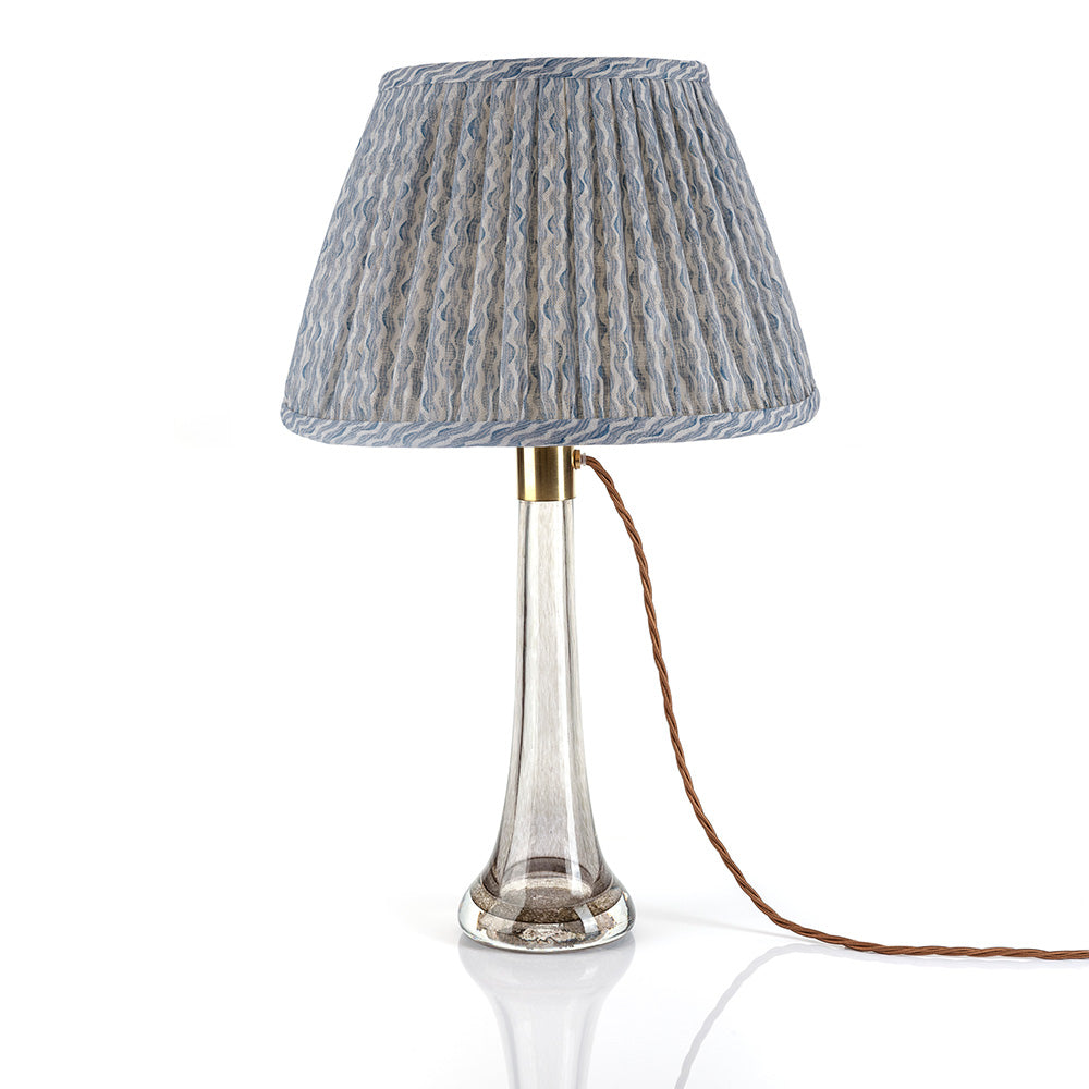 18" Fermoie Lampshade - Popple in Light Blue - Newport Lamp & Shade Company