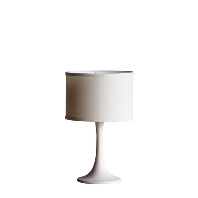 Trumpet Table Lamp in Whitewash (Small) | Newport Lamp And Shade | Located in Newport, RI