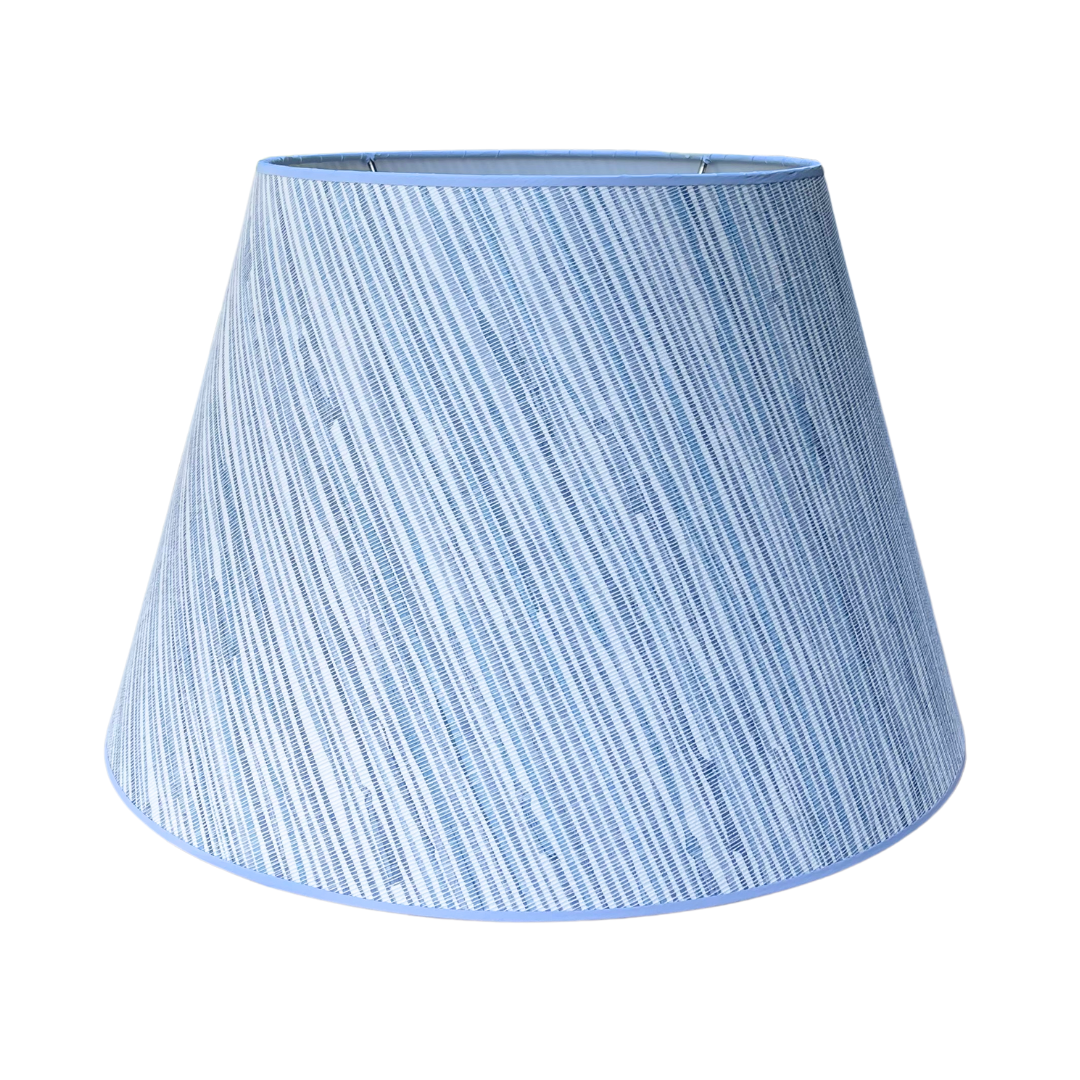 New Grasscloth Lampshade in Blue - [product_type] - Newport Lamp & Shade Company - Newport Lamp & Shade Company