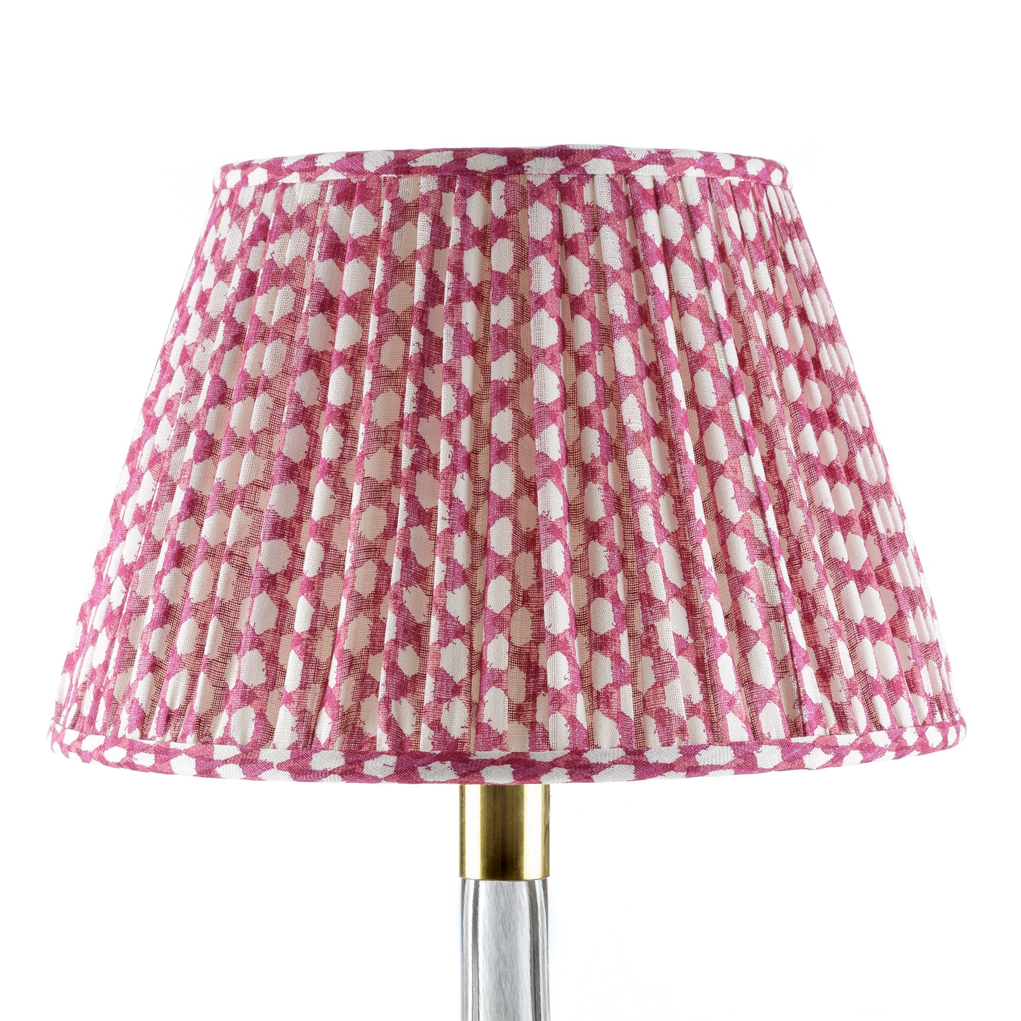 12" Fermoie Lampshade - Wicker in Fuchsia