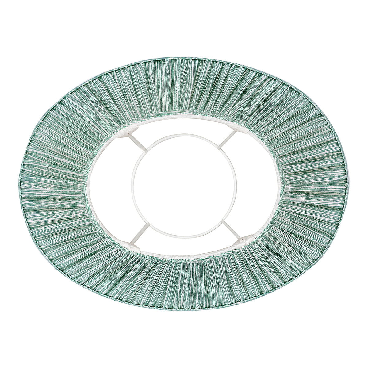 Oval Fermoie Lampshade - Strie in Green - [product_type] - Fermoie - Newport Lamp & Shade Company