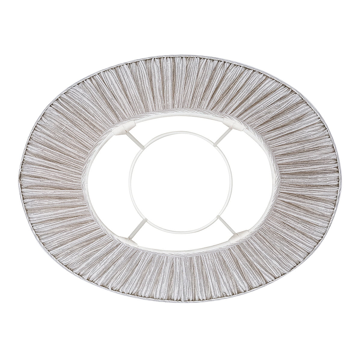 Oval Fermoie Lampshade - Strie in Grey - [product_type] - Fermoie - Newport Lamp & Shade Company