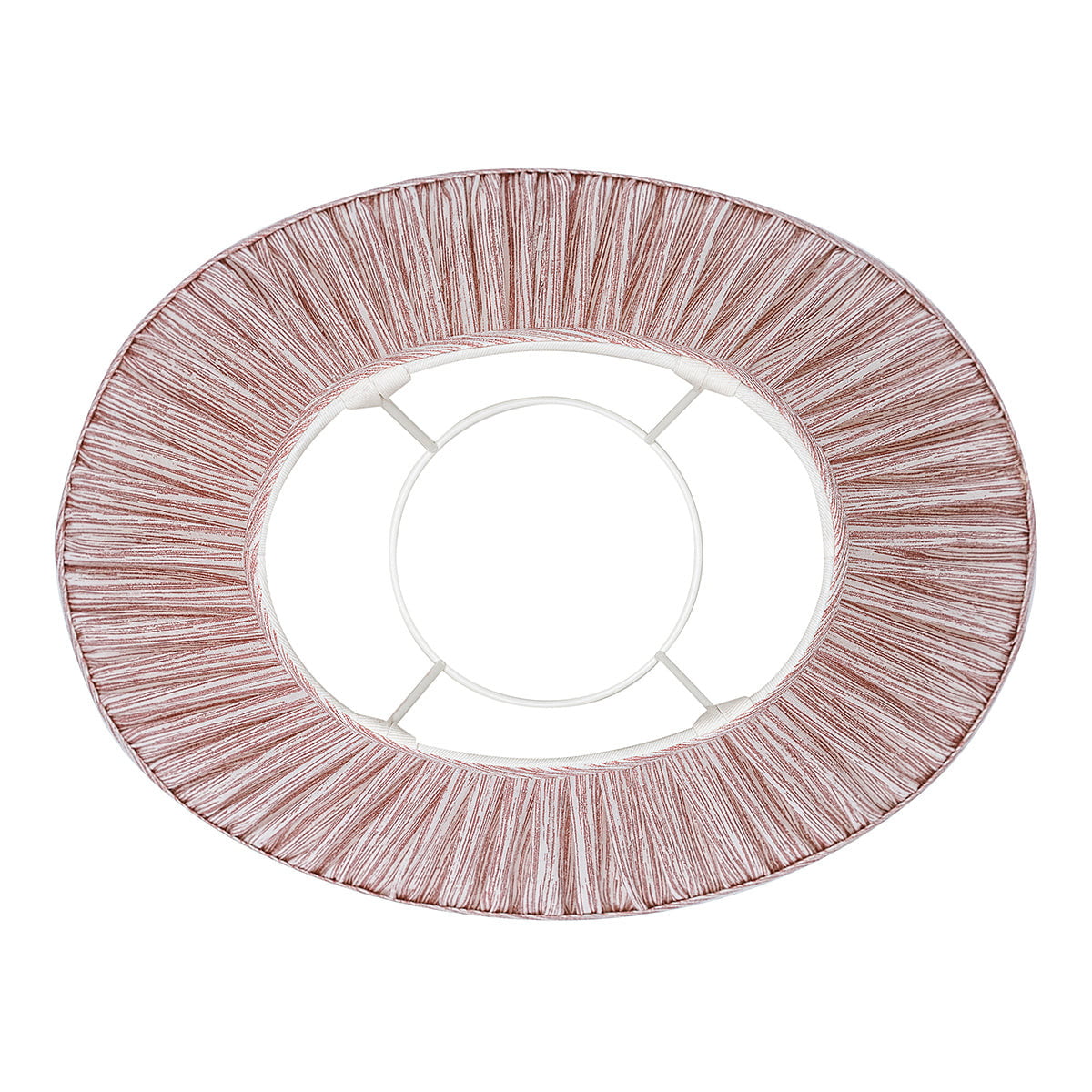 Oval Fermoie Lampshade - Strie in Pink - [product_type] - Fermoie - Newport Lamp & Shade Company