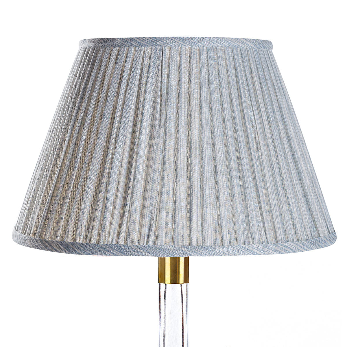 Fermoie Lampshade - Strie in Light Blue - Lampshades - Fermoie - Newport Lamp & Shade Company