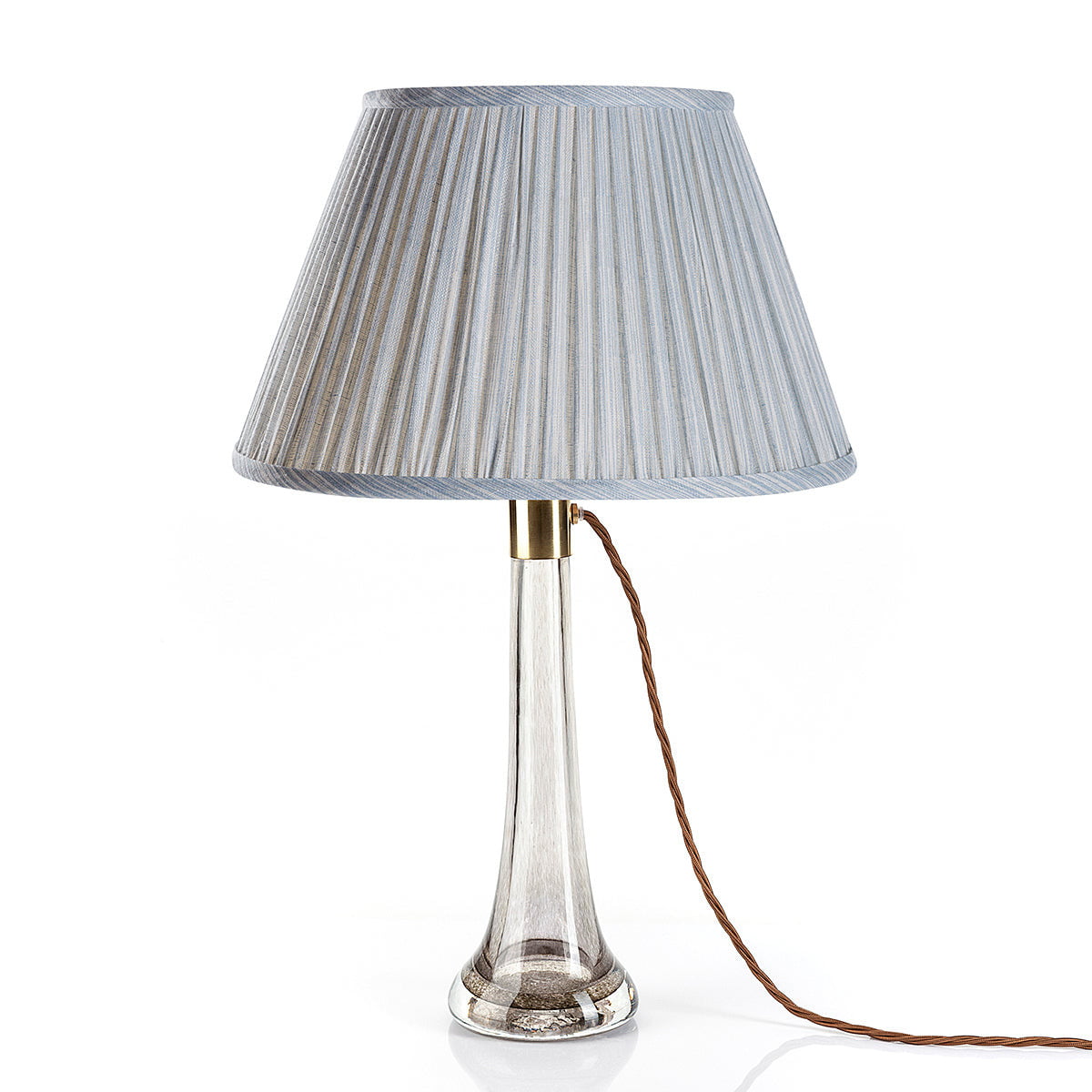 Fermoie Lampshade - Strie in Light Blue - Lampshades - Fermoie - Newport Lamp & Shade Company