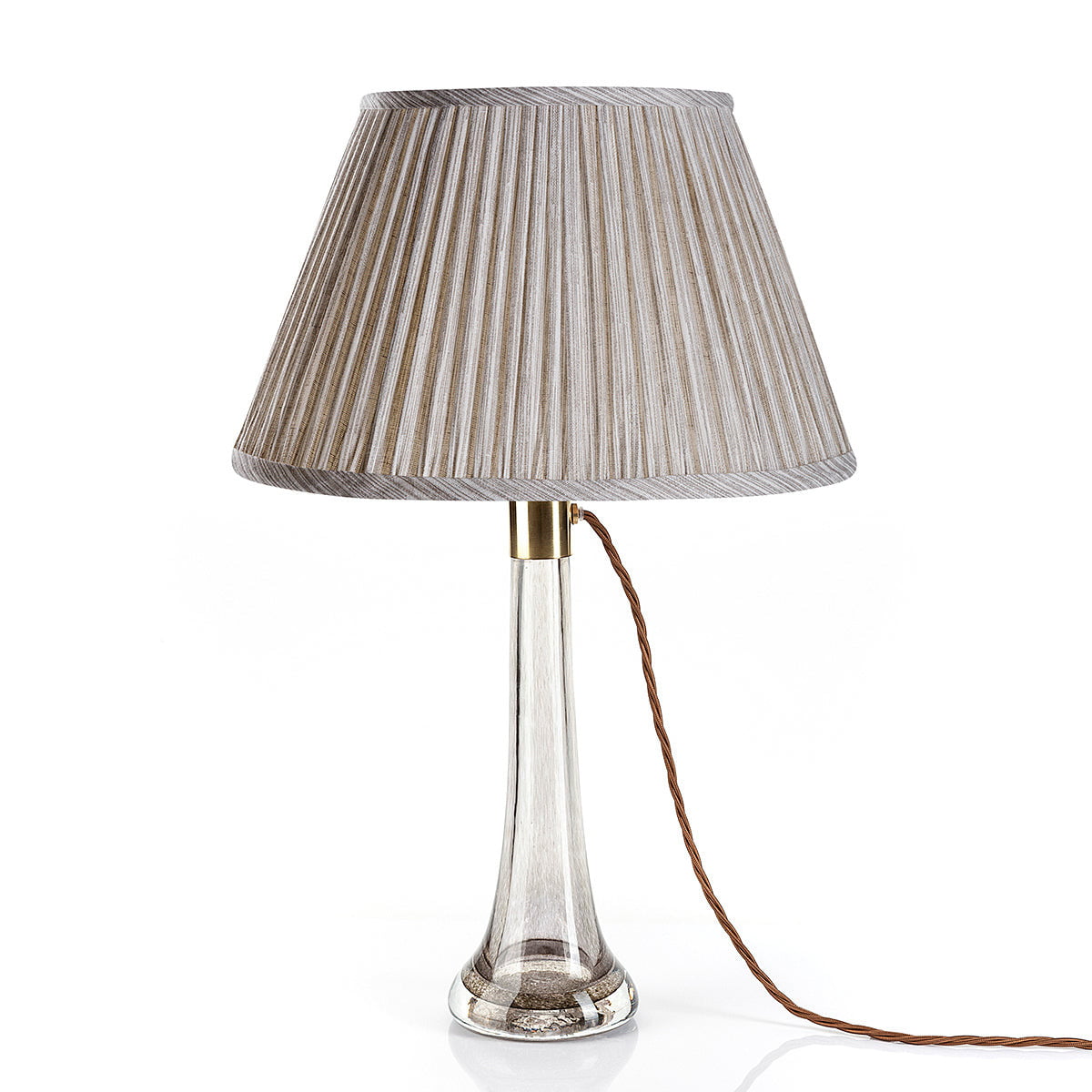 Fermoie Lampshade - Strie in Grey - Lampshades - Fermoie - Newport Lamp & Shade Company