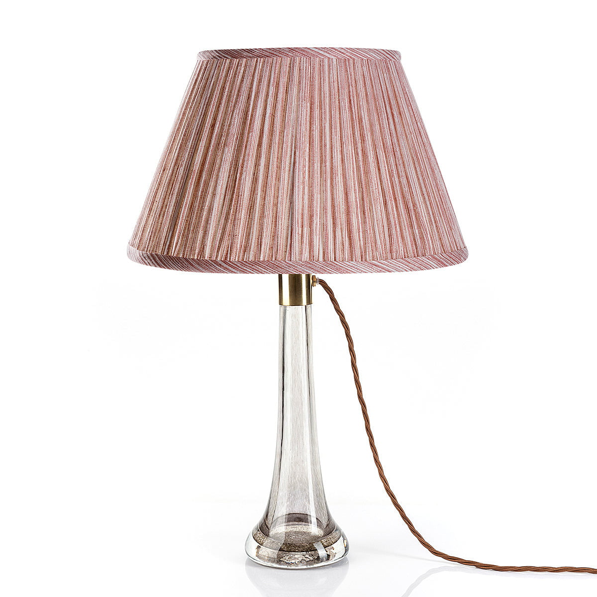 12" Fermoie Lampshade - Strie in Pink - Lampshades - Fermoie - Newport Lamp & Shade Company