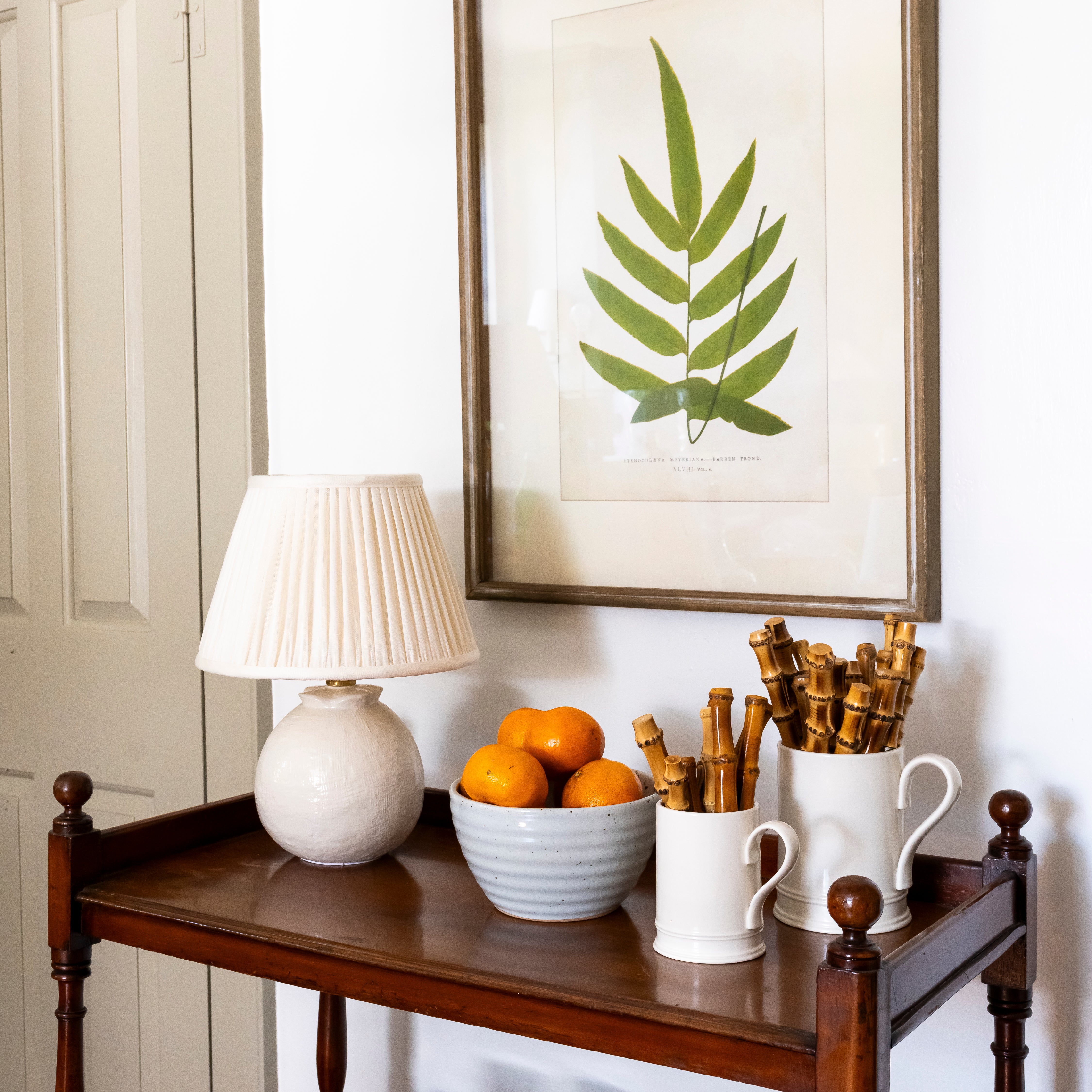 14" Fermoie Lampshade - Plain Linen in Ivory