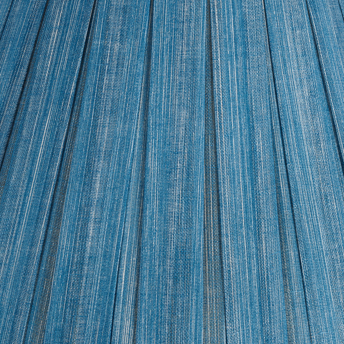 Fermoie Lampshade - Plain Linen in Sacre Bleu - Box Pleat - Newport Lamp & Shade Company