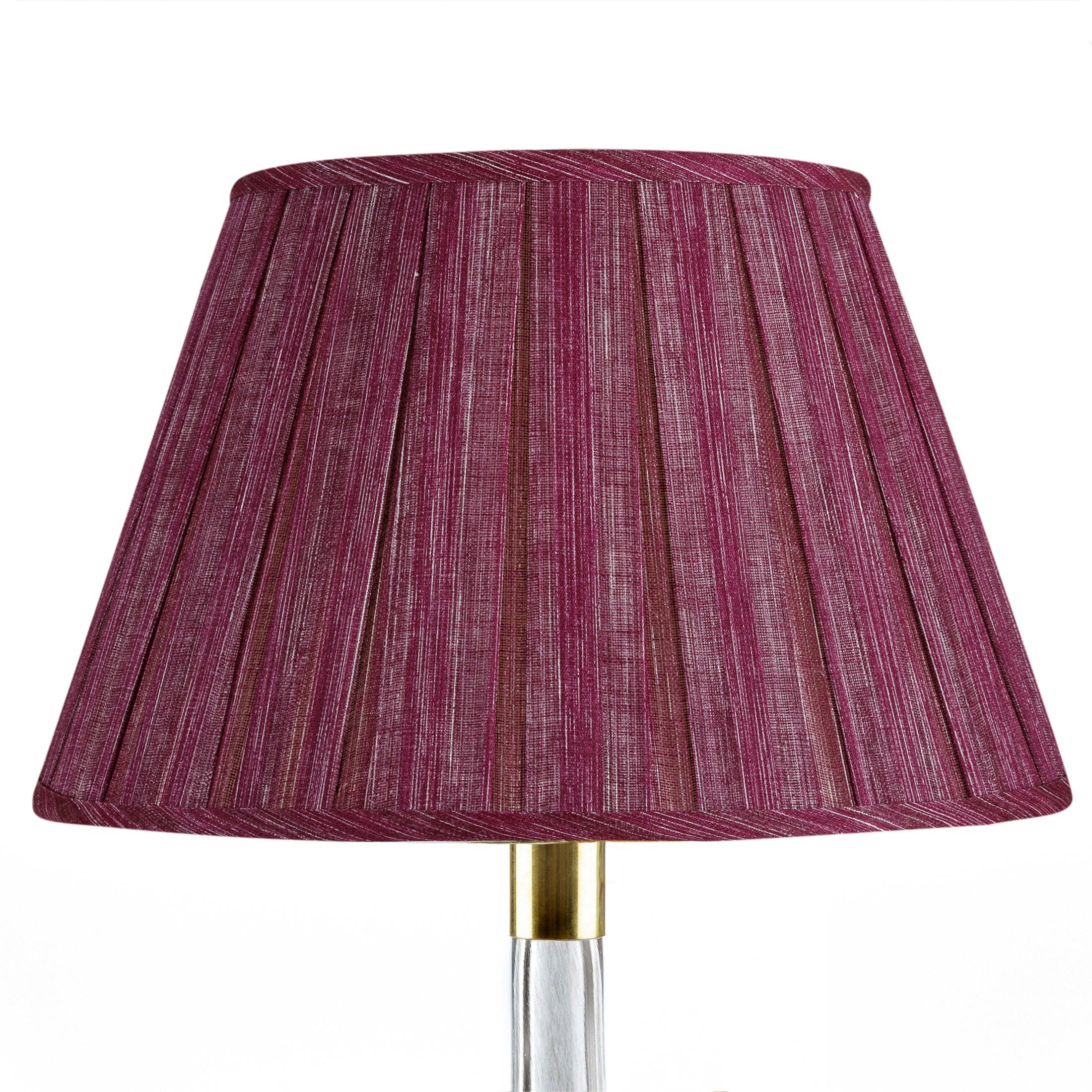 Fermoie Lampshade - Plain Linen in Back to the Fuchsia - Box Pleat - Newport Lamp & Shade Company