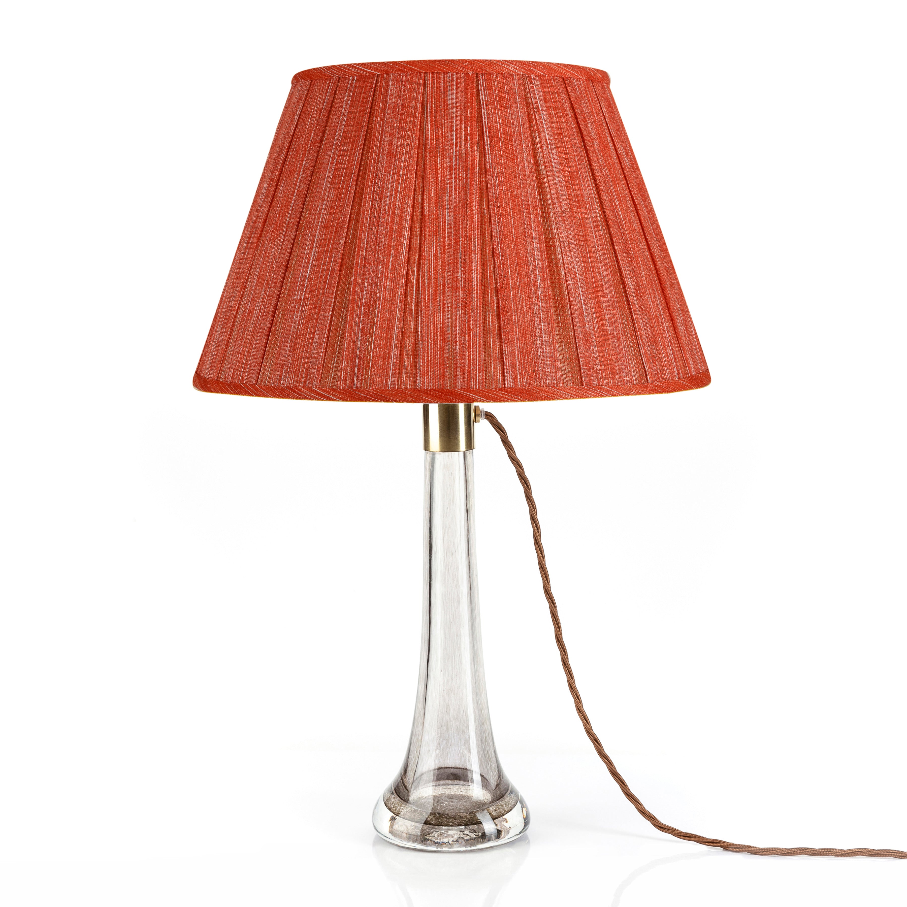 Fermoie Lampshade - Plain Linen in Fresco - Box Pleat - Newport Lamp & Shade Company