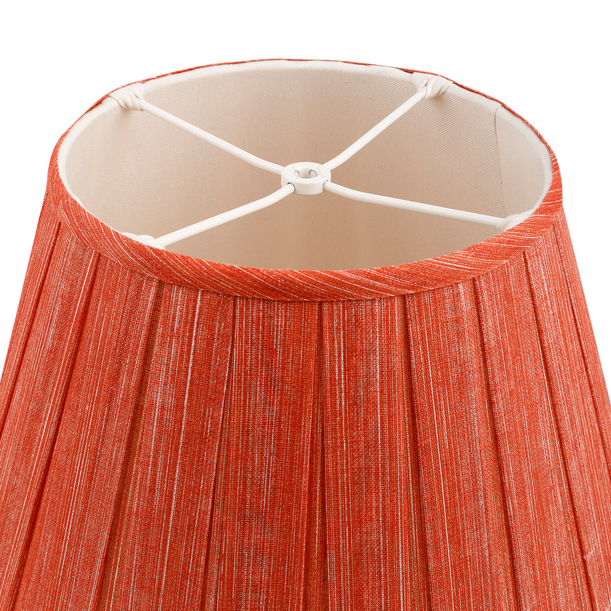 Fermoie Lampshade - Plain Linen in Fresco - Box Pleat - Newport Lamp & Shade Company