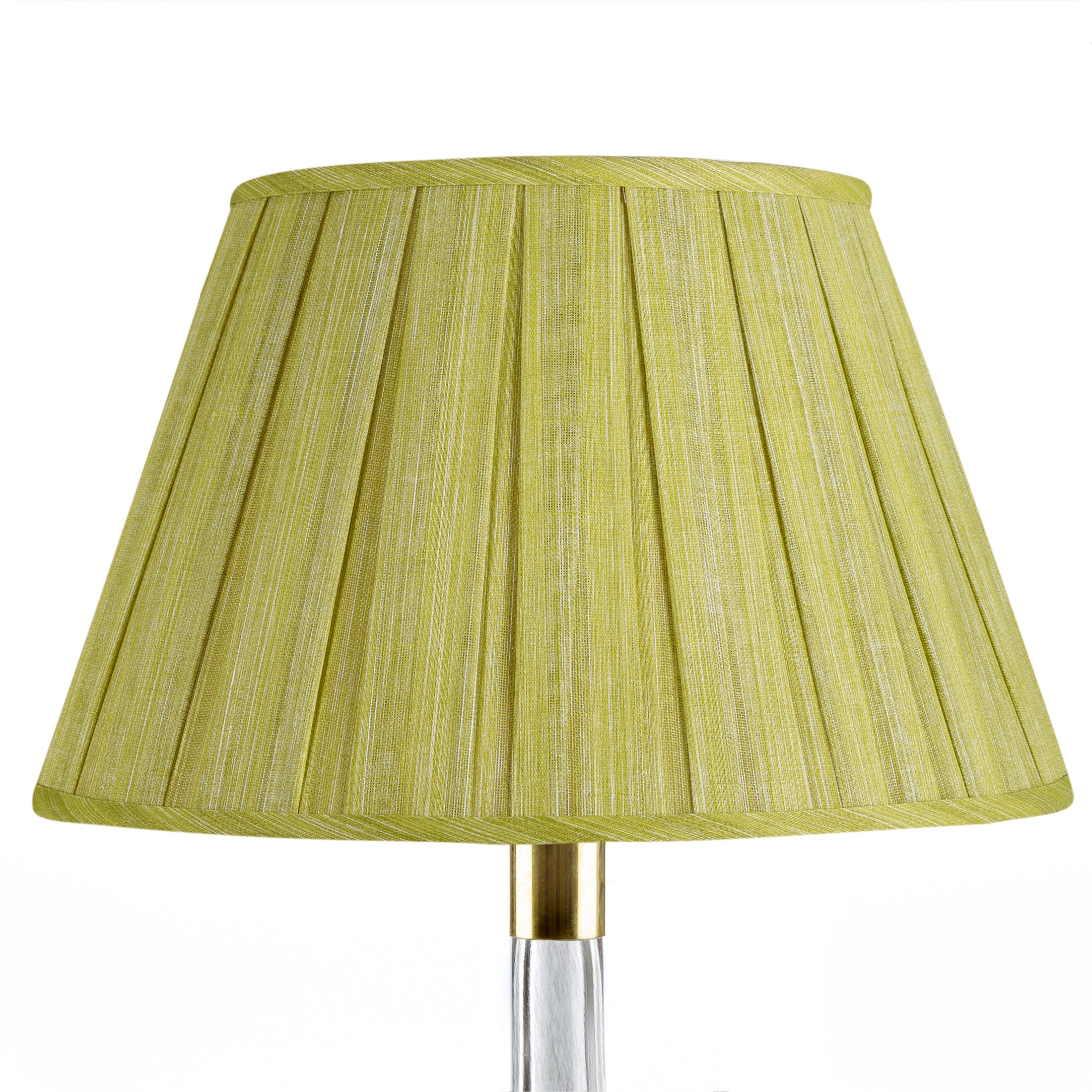 Fermoie Lampshade - Plain Linen in Euphorbia - Box Pleat - Newport Lamp & Shade Company