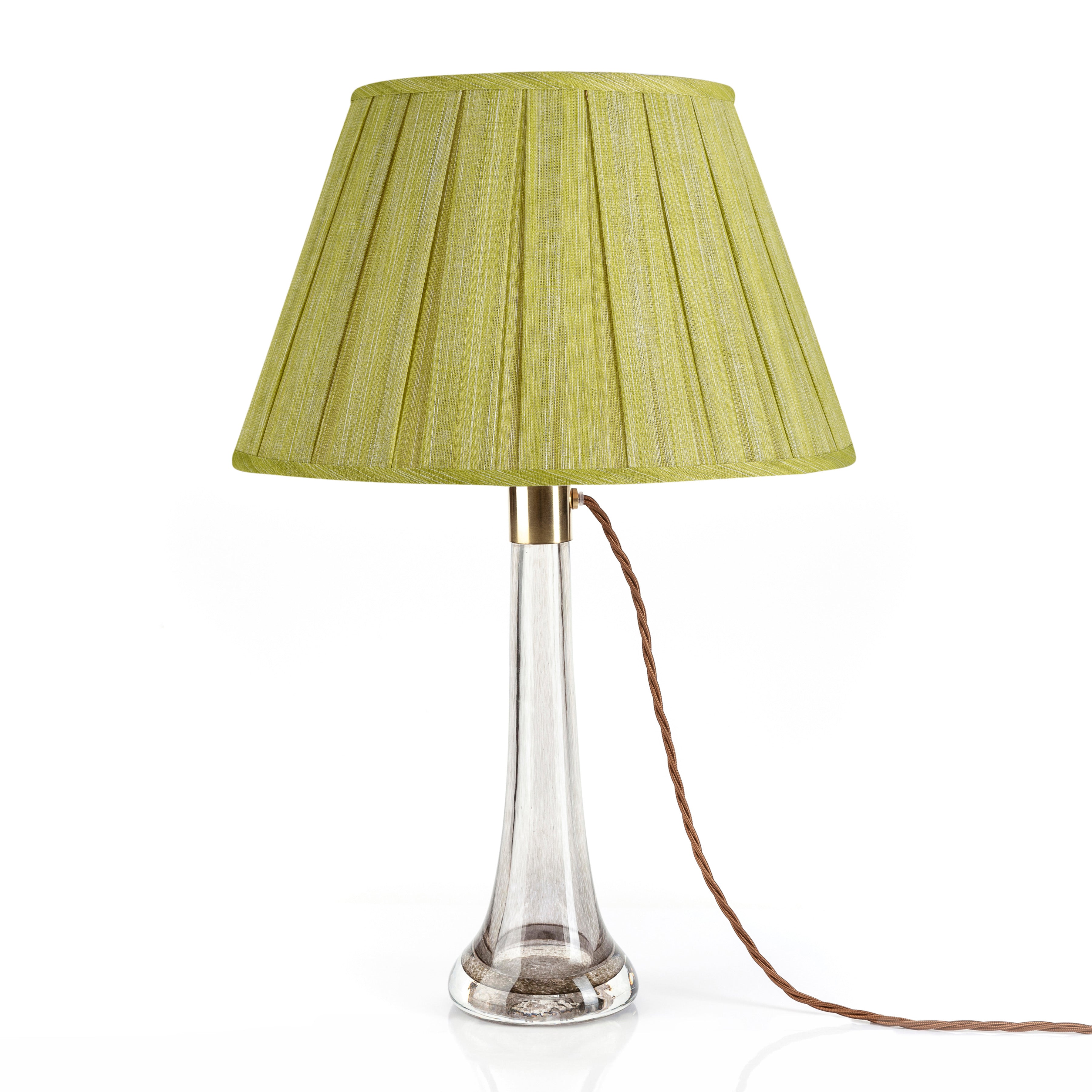 Fermoie Lampshade - Plain Linen in Euphorbia - Box Pleat - Newport Lamp & Shade Company