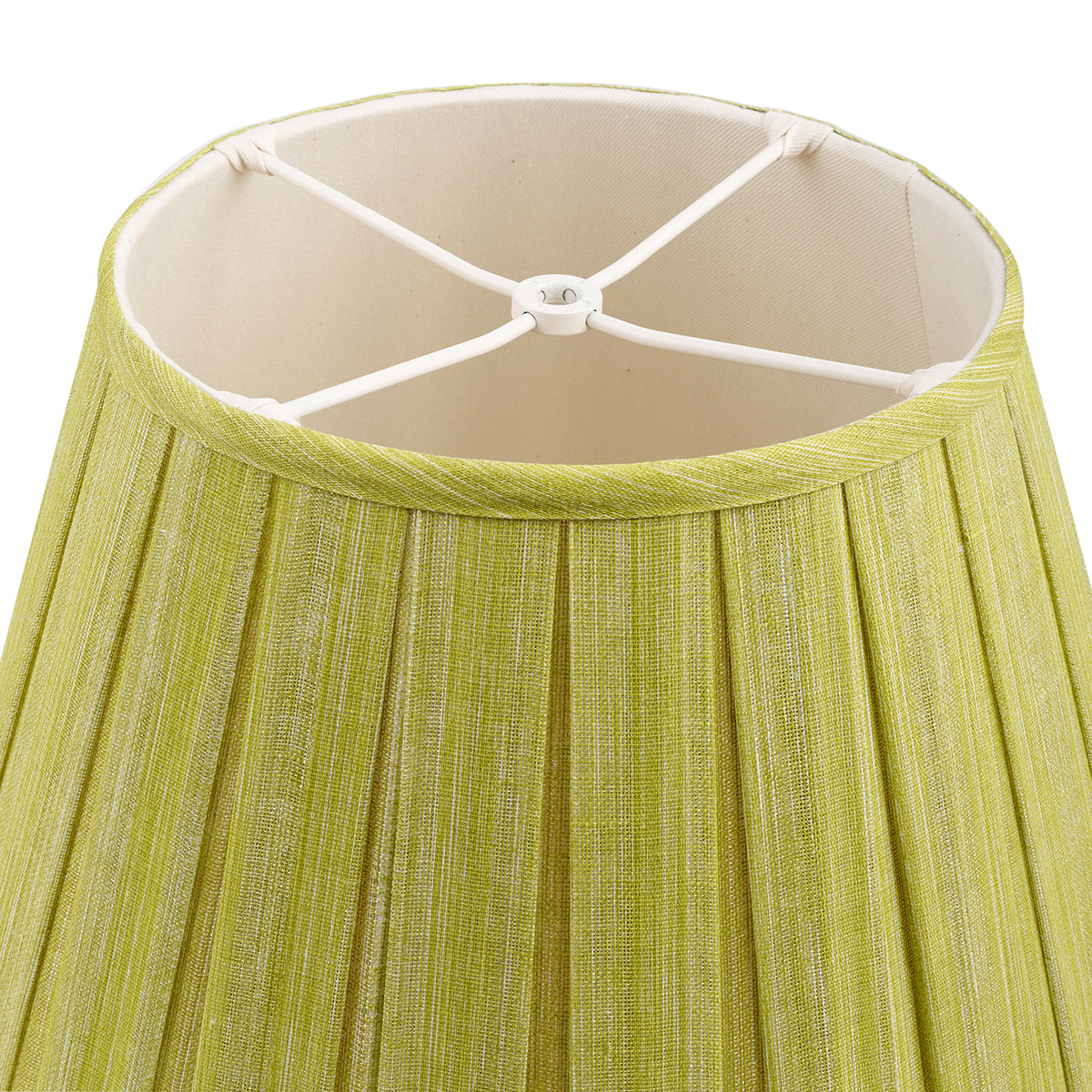Fermoie Lampshade - Plain Linen in Euphorbia - Box Pleat - Newport Lamp & Shade Company