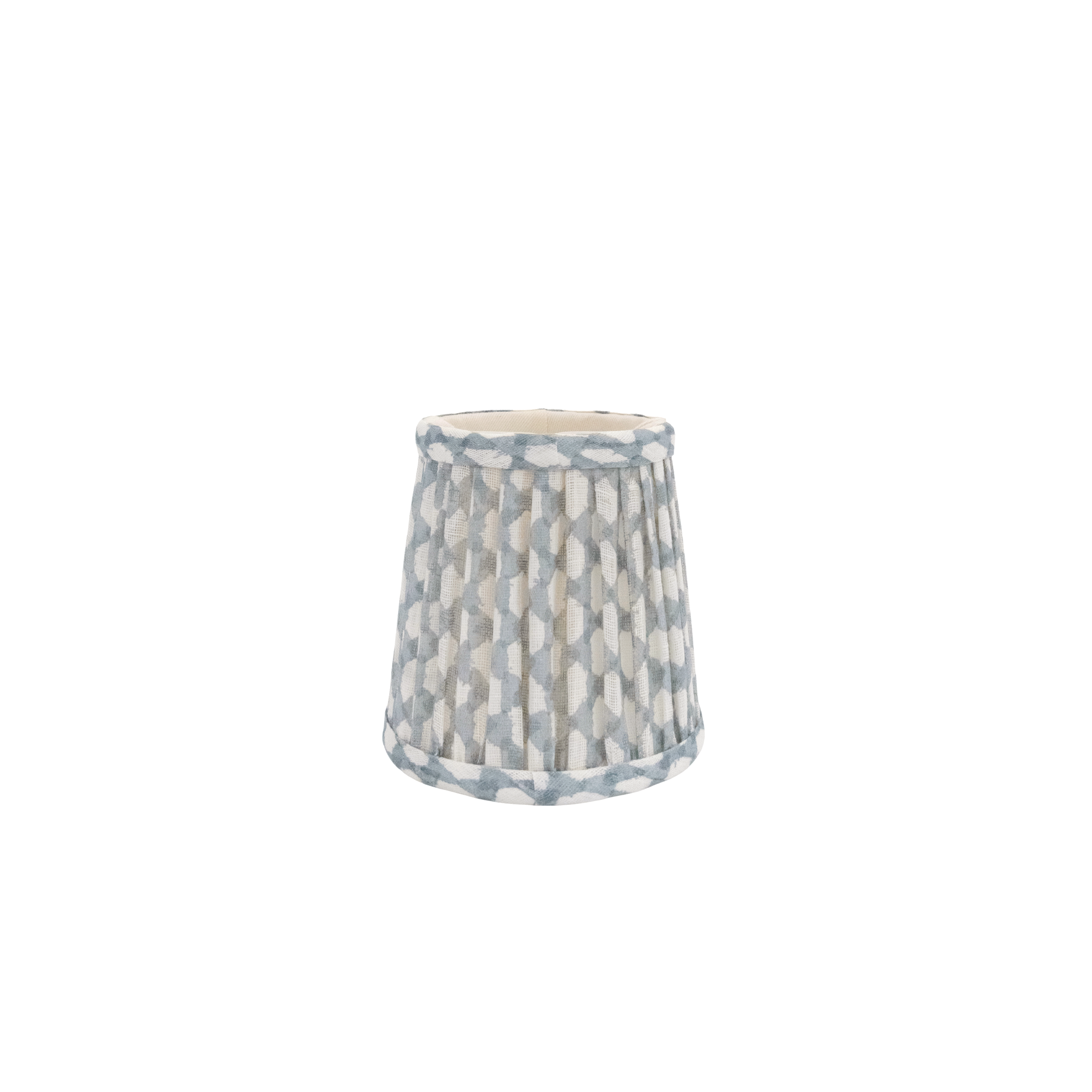 4.5" Fermoie Lampshade - Wicker in Light Blue