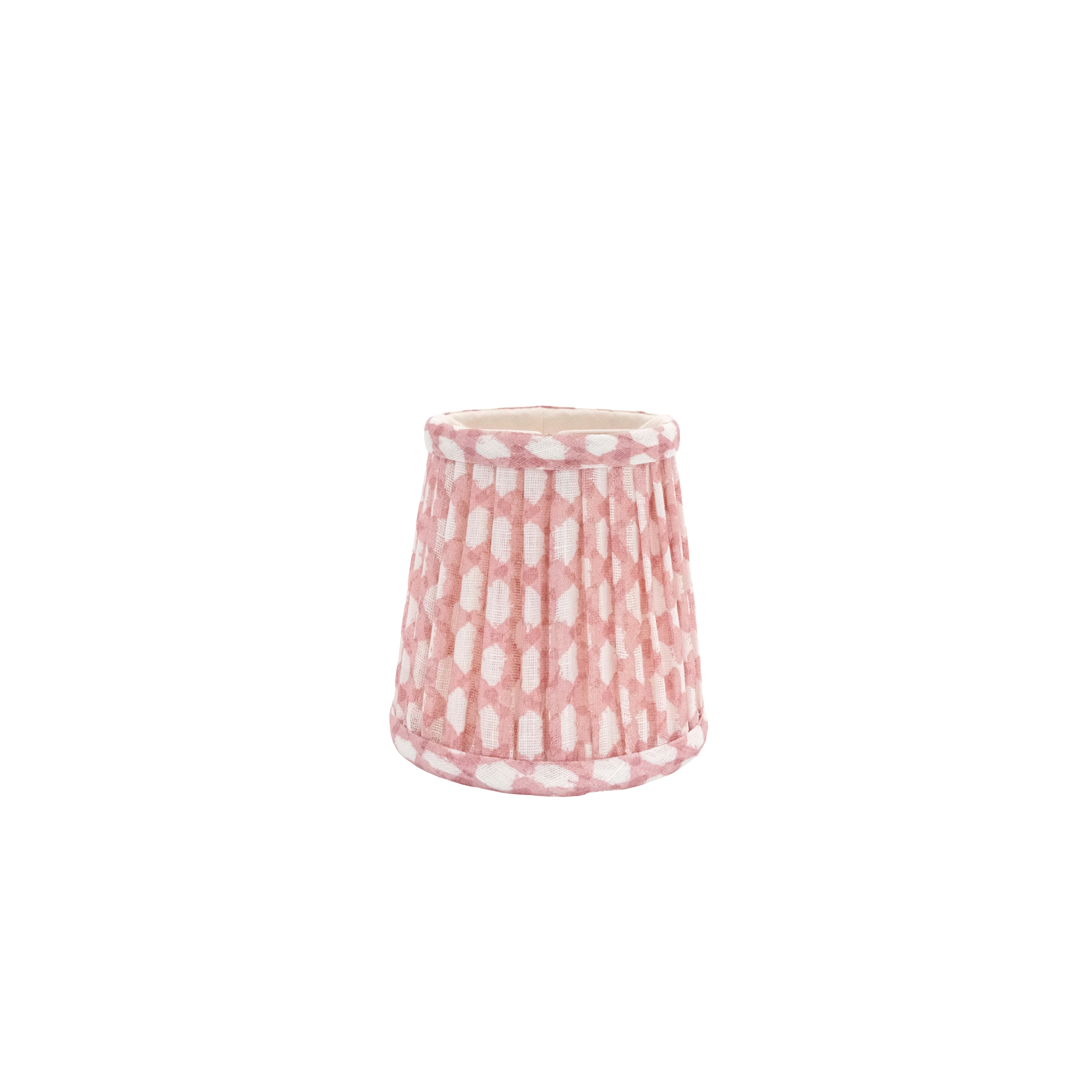 4.5" Fermoie Lampshade - Wicker in Pink