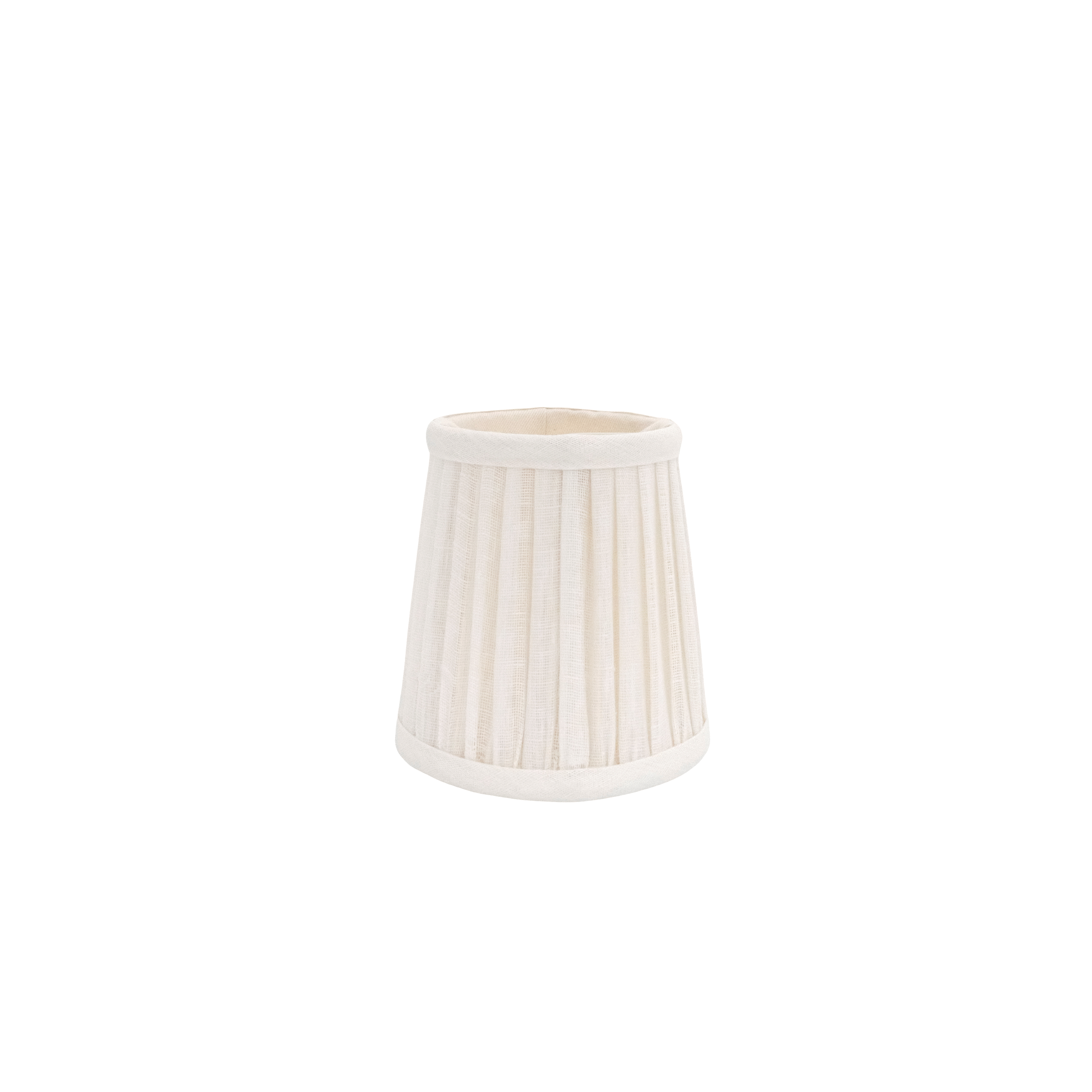 4.5" Fermoie Lampshade - Plain Linen in Ivory