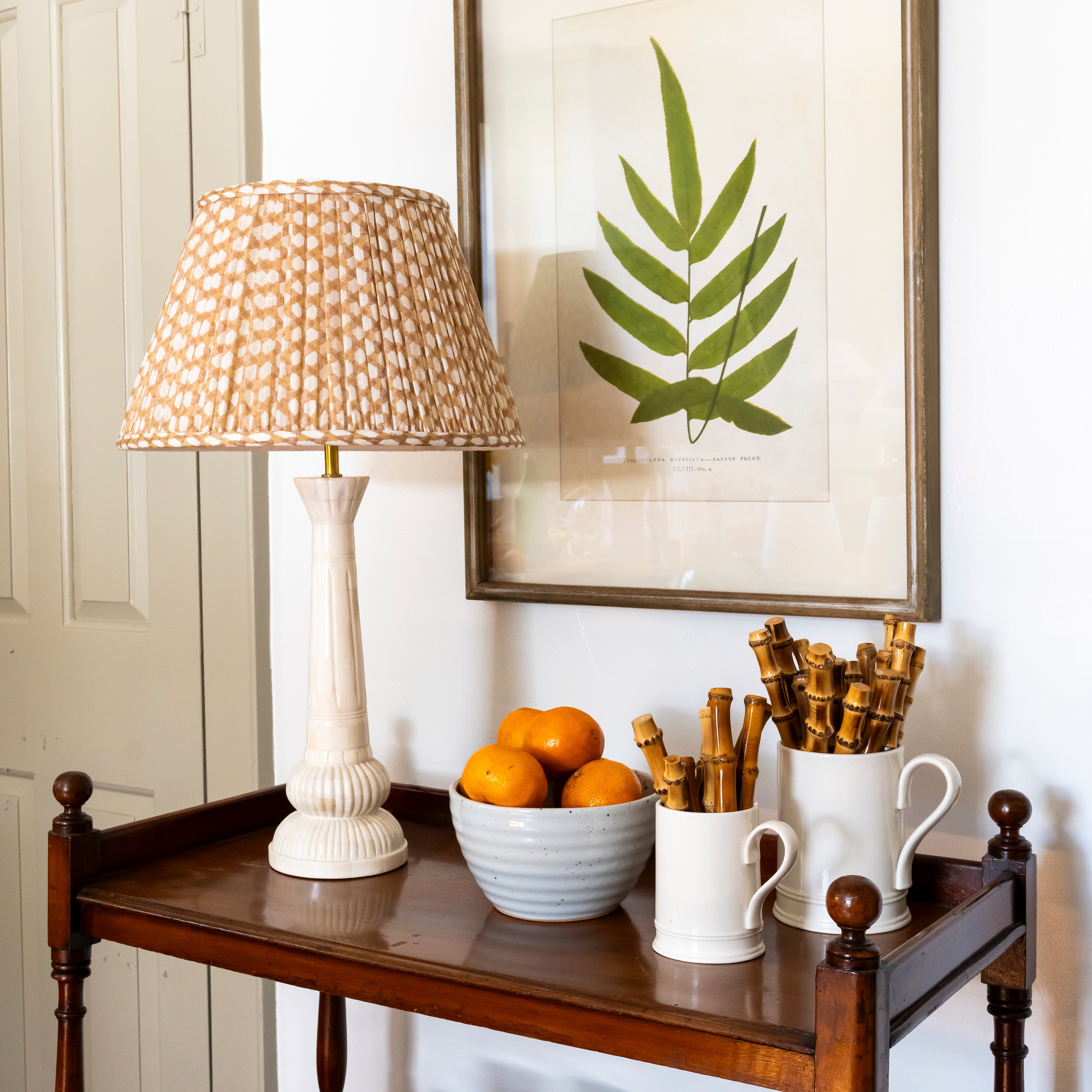 14" Fermoie Lampshade - Nut Brown Wicker