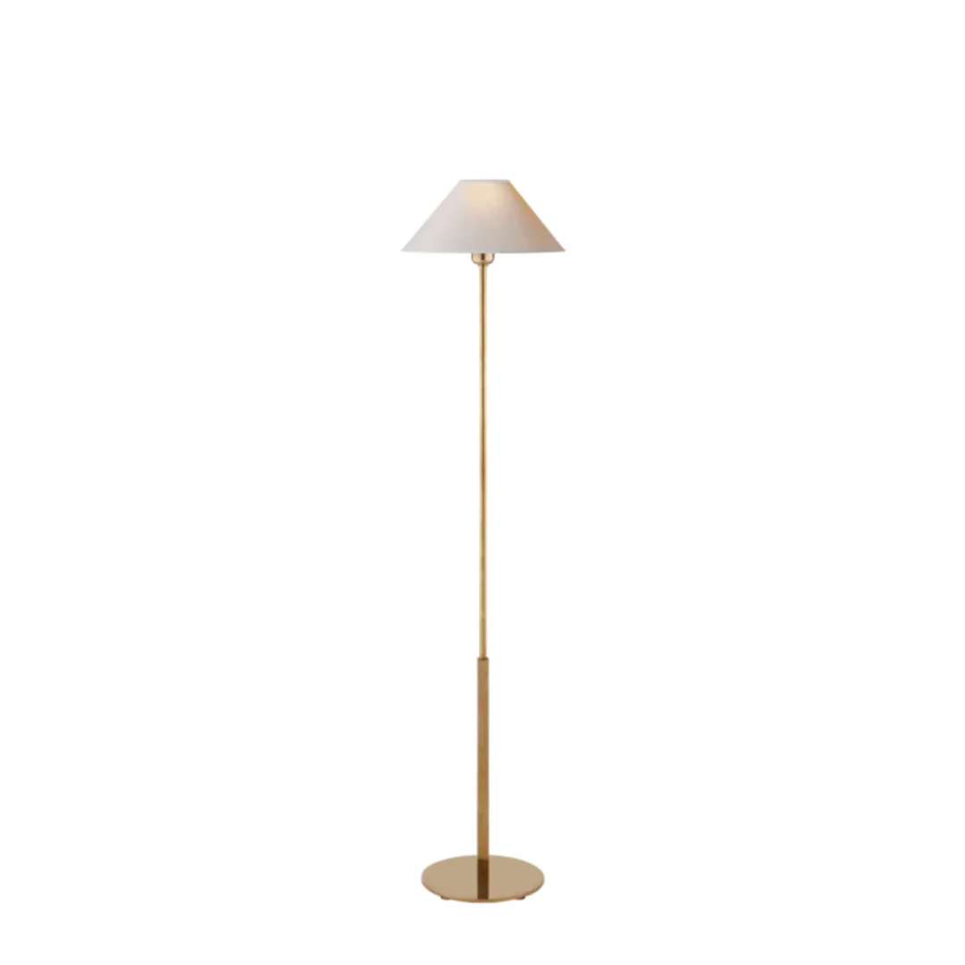 Hackney Floor Lamp with Flared Linen Lampshade