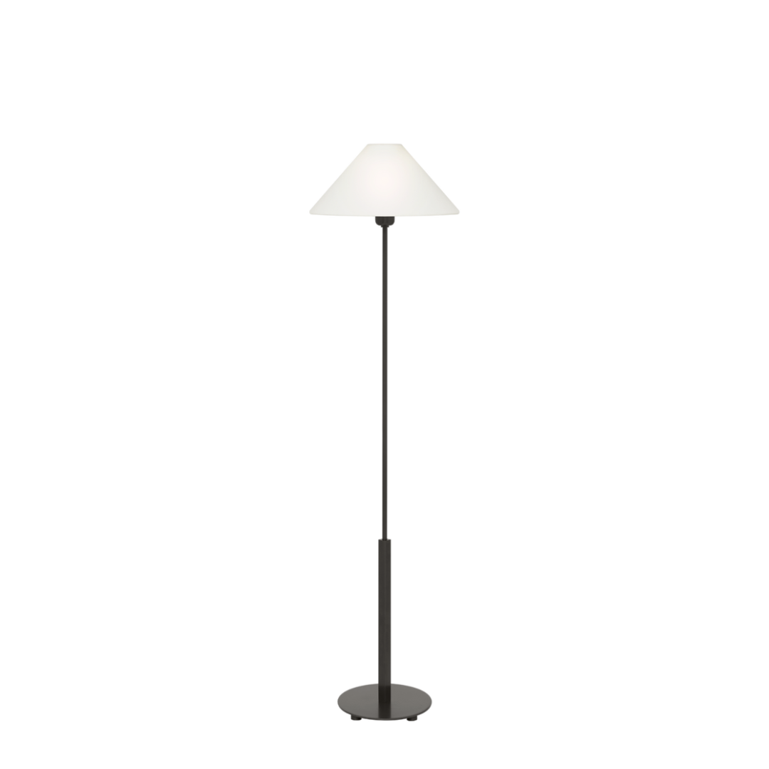 Hackney Floor Lamp with Flared Linen Lampshade