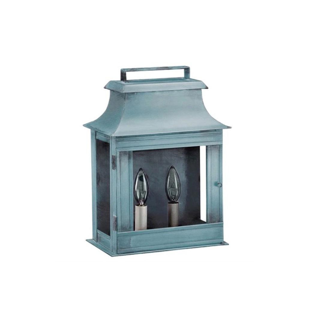 13" Concord Wall Light 5711 in Verdi Gris by Northeast Lantern Item# 5711-LT2-VG-CLR - Newport Lamp & Shade Company