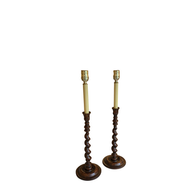 Barley Twist Candlestick Table Lamp | Newport Lamp And Shade | Located in Newport, RI