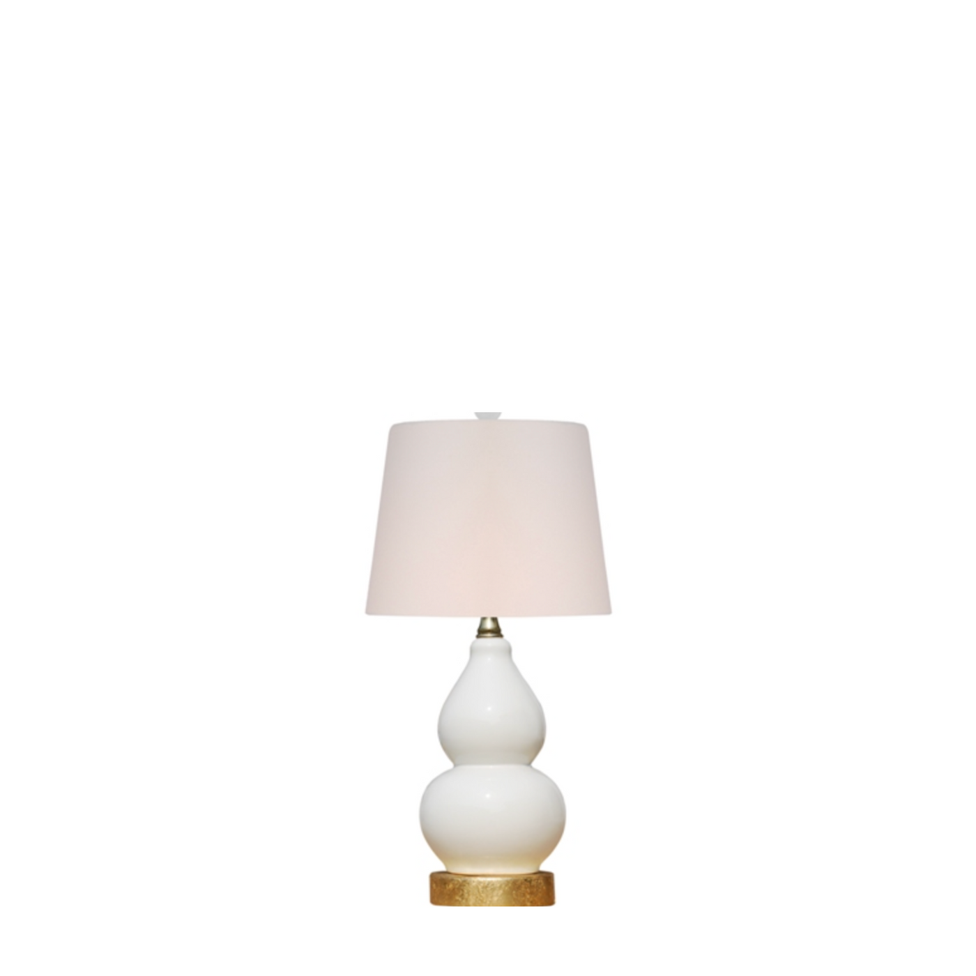 Mini Double Gourd Table Lamp in White | Newport Lamp And Shade | Located in Newport, RI