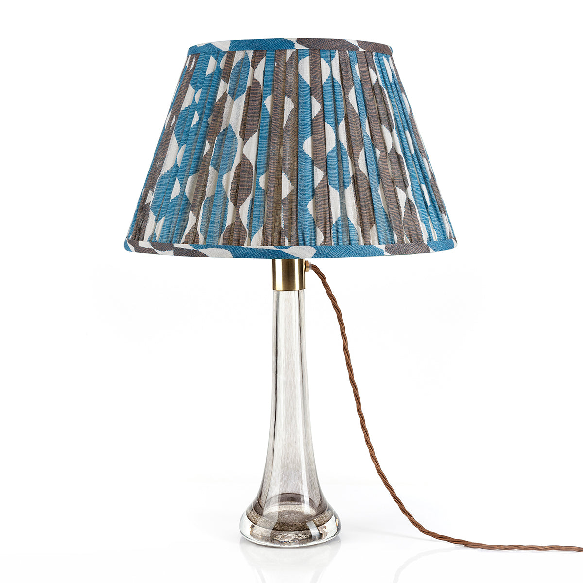 Fermoie Lampshade - Blue and Neutral Whittle