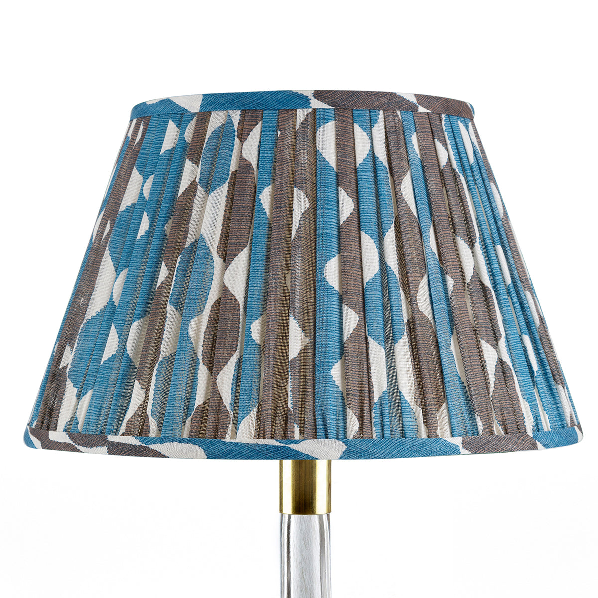 Fermoie Lampshade - Blue and Neutral Whittle