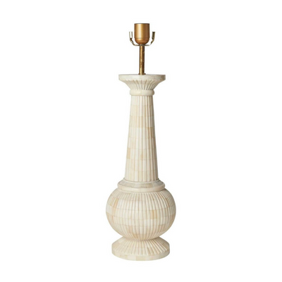A Savitri Bone Inlay Lamp Base by Penny Morrison | Newport Lamp And Shade | Located in Newport, RI
