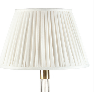 6" Fermoie Ivory Plain Linen Lampshade | Newport Lamp And Shade | Located in Newport, RI