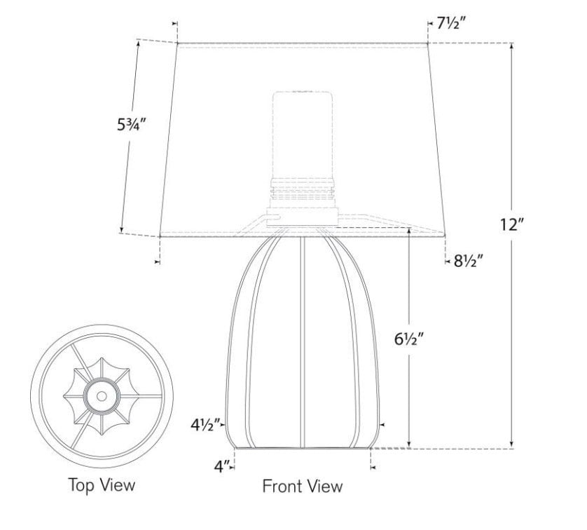 Melanie 12" Wireless Accent Table Lamp | Newport Lamp And Shade | Located in Newport, RI