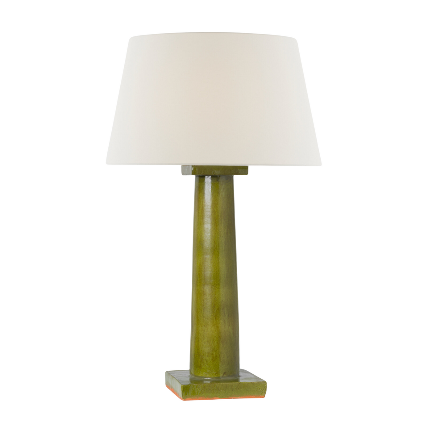 Colonne Large Balustrade Table Lamp in Moss Green | Newport Lamp And Shade | Located in Newport, RI